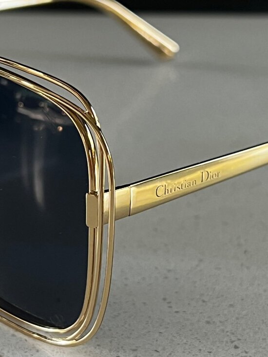 Dior Fildior CD40151U oversized square frame gold tone sunglasses main image 11